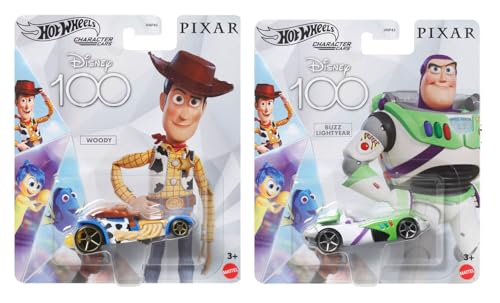 Hot Wheels Disney100 Character Cars, Pixar Toy Story Woody and Buzz Lightyear Bundle, 2-Pack Collectible Toy Cars Hot Wheels Disney100 Character Cars, Pixar Toy Story Woody and Buzz Lightyear Bundle, 2-Pack Collectible Toy Cars von Hot Wheels