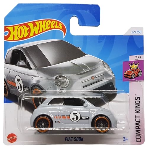 Hot Wheels - FIAT 500e - Compact Kings 2/5 - HTC18 - Short Card - grau - Mattel 2024 von Hot Wheels