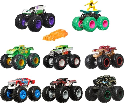 Hot Wheels Monster Trucks, abgefahrene Die-Cast-Fahrzeugen im Maßstab 1:64, mit riesigen Rädern und Bonus-Accessoire, Sammelspaß für ultimative Crashs, Design kann variieren, FYJ44 von Hot Wheels