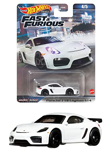 Hot Wheels Fast and Furious Die Cast Car Model 718 Cayman GT4, Maßstab 1:64, 6 cm, HKD20 von Mattel