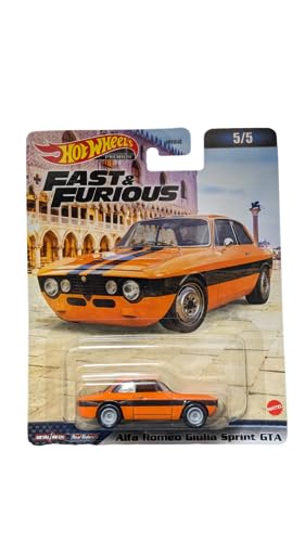 Fast and Furious DieCast Modellauto ALFA Romeo Giulia Sprint GTA – Maßstab 1/64, Länge 7 cm von Mattel