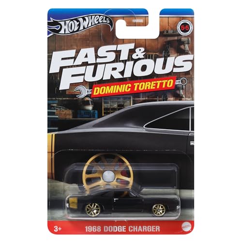 Hot Wheels Fast and Furious Dominic Toretto Auto 1968 DODGE CHARGER Modell Die Cast Maßstab 1:64 - Länge 7 cm - HRW49 von Hot Wheels