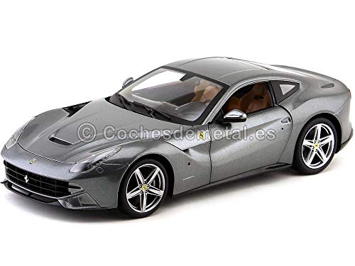 Hot Wheels Ferrari F12 Berlinetta 1:18 anthrazit metallic Modellauto von Hot Wheels