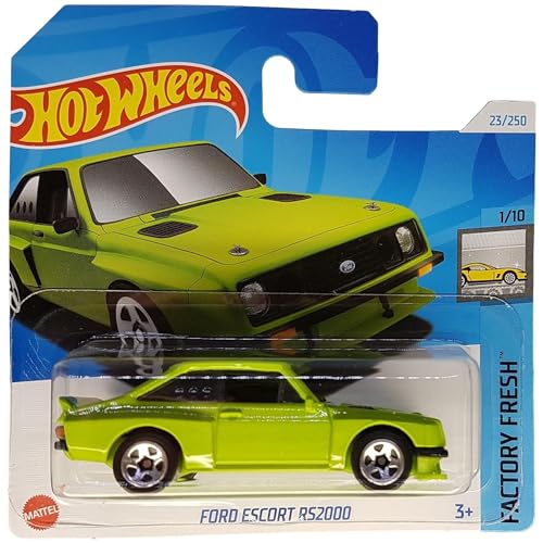 Hot Wheels - Ford Escort RS2000 - Factory Fresh 1/10 - HTC48 - Short Card - neongrün - Mattel 2024 von Hot Wheels