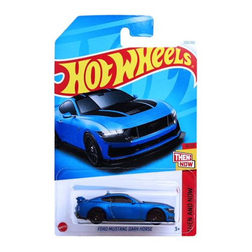 Hot Wheels - Ford Mustang Dark Horse - Then and Now 10/10 - HRY93 - Short Card - Sportwagen - blau matt - Mattel 2024 – 1:64 von Hot Wheels