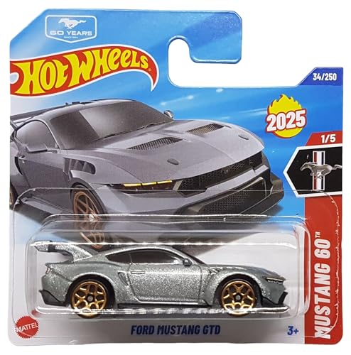 Hot Wheels - Ford Mustang GTD - Mustang 60th 1/5 - HYW19 - Short Card - Silber metallic - 60 Years - Mattel 2025-1:64 von Hot Wheels