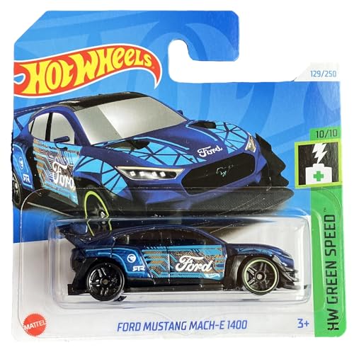 Hot Wheels - Ford Mustang Mach-E 1400 - HW Green Speed 10/10 - HTF20 - Short Card - Treasure Hunt - STR - Mattel 2024-1:64 von Hot Wheels