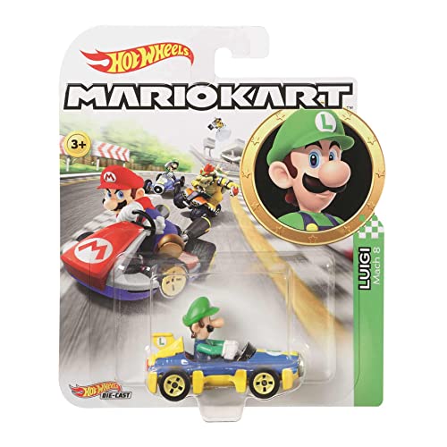 Hot Wheels GBG27 - Mario Kart Replica 1:64 Die-Cast Luigi, Spielzeug ab 3 Jahren von Hot Wheels