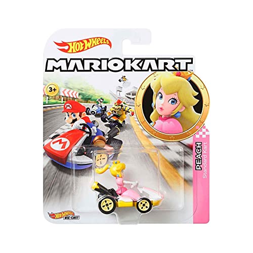 Hot Wheels GBG28 - Mario Kart Replica 1:64 Die-Cast Peach, Spielzeug ab 3 Jahren von Hot Wheels