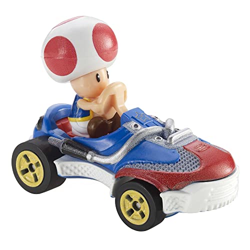 Hot Wheels GBG30 - Mario Kart Replica 1:64 Die-Cast Toad, Spielzeug ab 3 Jahren von Hot Wheels