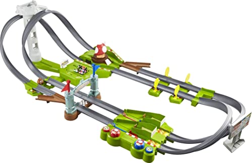 Hot Wheels GCP27 - Mario Kart Mario Rundkurs Rennbahn Trackset Deluxe inkl. 2 Spielzeugautos, Spielzeug Autorennbahn ab 5 Jahren Hot Wheels GCP27 - Mario Kart Mario Rundkurs Rennbahn Trackset Deluxe inkl. 2 Spielzeugautos, Spielzeug Autorennbahn ab 5 Jahren von Hot Wheels