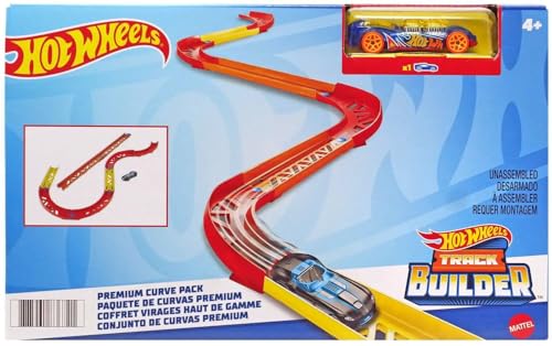 Hot Wheels GLC88 - Track Builder Unlimited Vielseitiges Kurven Set Zubehörteile, Spielzeug Autorennbahn ab 6 Jahren von Hot Wheels