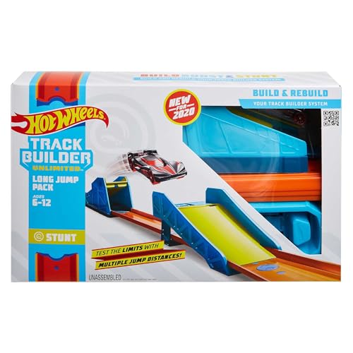 Hot Wheels GLC89 - Track Builder Unlimited Weitsprung Set Zubehörteile, Spielzeug Autorennbahn ab 6 Jahren von Hot Wheels