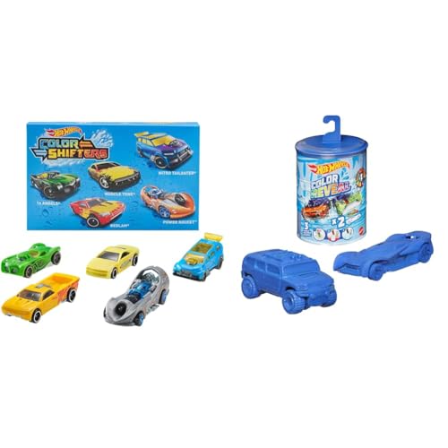 Hot Wheels GMY09 - Spielzeugfahrzeuge mit Farbwechseleffekt & GYP13-2er-Pack Fahrzeuge (Maßstab 1:64), Farbwechseleffekt & Überraschungseffekt von Hot Wheels