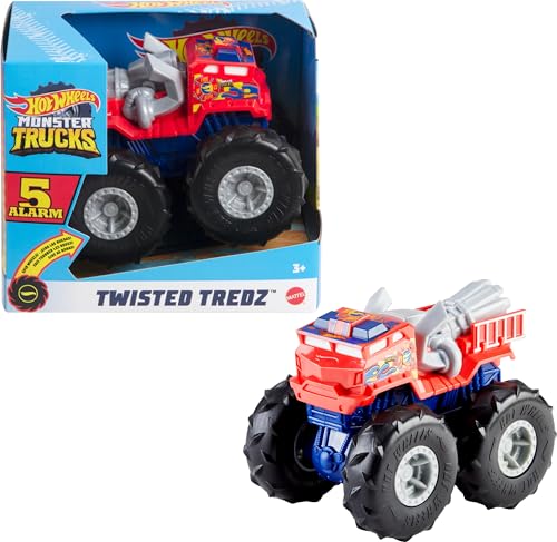 Hot Wheels GVK41 - Monster Trucks Maßstab 1:43 Rev Tredz 5 Alarm Fahrzeuge, Spielzeug für Kinder ab 3 Jahren von Hot Wheels