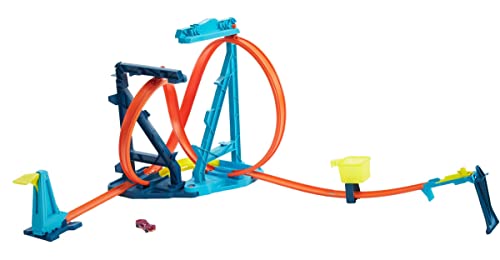 Hot Wheels HBY98 - Track Builder Unlimited Endlos-Looping Set mit verschiedenen Aufbaumöglichkeiten und Sprung, Spielzeug Autorennbahn für Kinder von 6 bis 12 Jahren von Hot Wheels