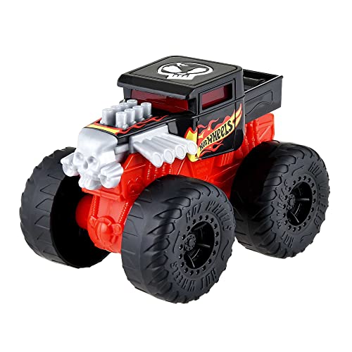 Hot Wheels HDX61 - Monster Bone Shaker-Truck mit Motor- und Crash-Geräuschen sowie Lichteffekten, spielt das Helden-Titellied, Spielzeug Geschenk für Kinder ab 3 Jahren von Hot Wheels