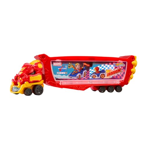 Hot Wheels RacerVerse Marvel Hulkbuster Transporter, für Transport und Aufbewahrung von bis zu 10 Spielzeugfahrzeugen, HRY02 von Hot Wheels