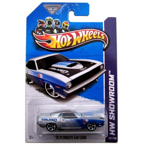 Hot Wheels HW Showroom 247/250 '70 Plymouth AAR Cuda Blue and Grey von Mattel