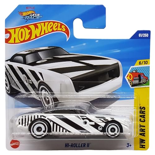 Hot Wheels - Hi-Roller II - HW Art Cars 6/10 - HYX07 - Short Card - Netflix Let´s Race - Black and White - Mattel 2025-1:64 von Hot Wheels