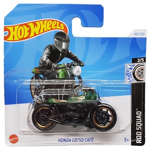 Hot Wheels - Honda CB750 Cafe - Rod Squad 2/5 - HTC61 - Short Card - Motorrad - grün - Mattel 2024 von Hot Wheels