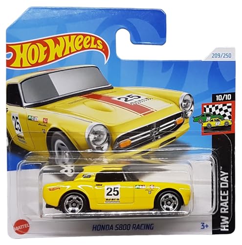 Hot Wheels - Honda S800 Racing - HW Race Day 10/10 - HRY58 - Short Card - gelb - Mattel 2024 – 1:64 von Hot Wheels