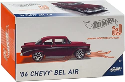 Hot Wheels ID Uniquely Identifiable Vehicles Red 56 Chevy Bel Air, 1:64 Scale, HBG17 von Hot Wheels