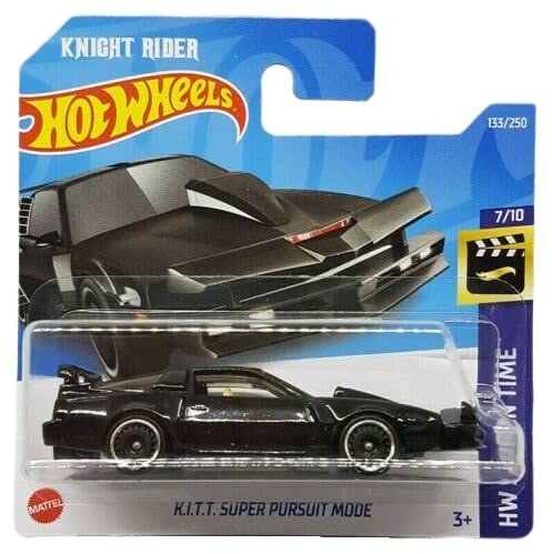 Hot Wheels - K.I.T.T. Super Persuit Mode - HW Screen Time 7/10 - HCV39 - Short Card - Knight Rider - Pontiac Firebird Trans Am - Mattel 2022 von Hot Wheels