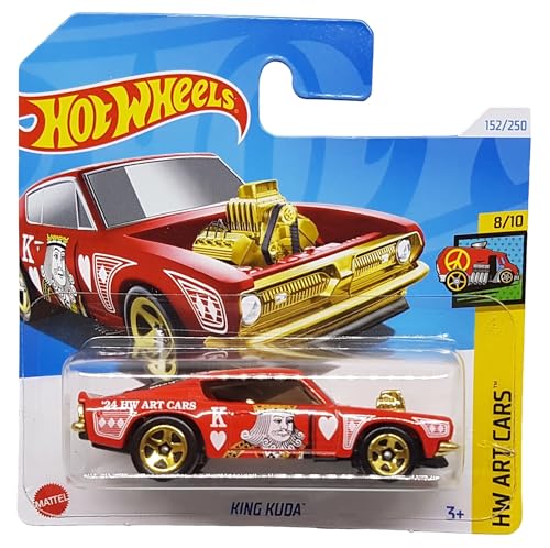 Hot Wheels - King Kuda - HW Art Cars 8/10 - HTD73 - Short Card - Chrysler - rot - Mattel 2024 – 1:64 von Hot Wheels