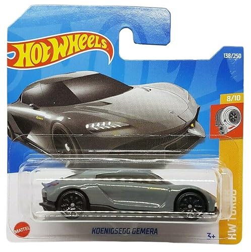 Hot Wheels - Koenigsegg Gemera - HW Tubo 8/10 - HCT01 - Short Card - Sportwagen - grau - Mattel 2022 von Hot Wheels