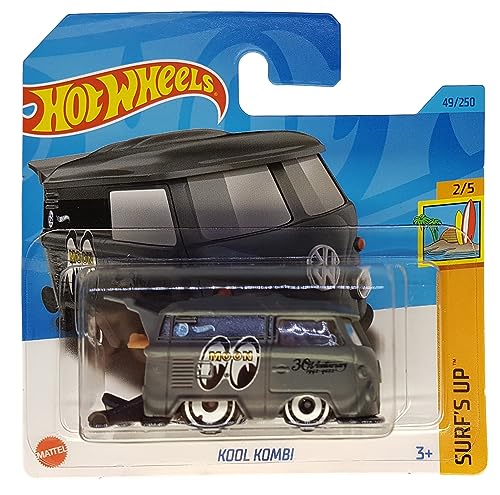 Hot Wheels - Kool Kombi - Surf´s Up 2/5 - HKK80 - Short Card - Mooneyes - VW Volkswagen - grau - Mattel 2023 von Hot Wheels