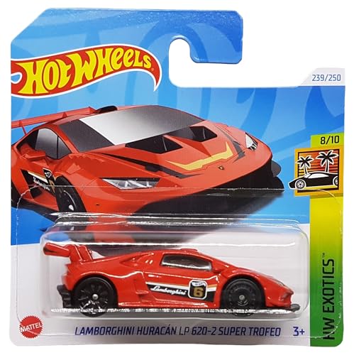 Hot Wheels - Lamborghini Huracan LP 620-2 Super Tropheo - HW Exotics 8/10 - HTC25 - Short Card - GT-Rennwagen - dunkelrot - Mattel 2024 – 1:64 von Hot Wheels