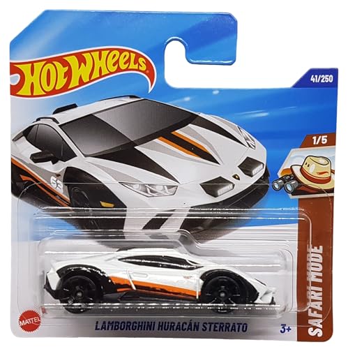 Hot Wheels - Lamborghini Huracan Sterrato - Safari Mode 1/5 - HYW93 - Short Card - Sportwagen - Weiss - Mattel 2025-1:64 von Hot Wheels