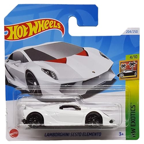 Hot Wheels - Lamborghini Sesto Elemento - HW Exotics 4/10 - HTC23 - Short Card - Sportwagen - Weiss - Mattel 2024 – 1:64 von Hot Wheels