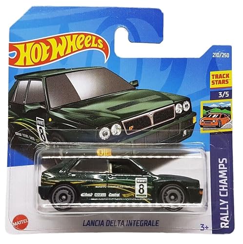 Hot Wheels - Lancia Delta Integrale - Rally Champs 3/5 - HCT88 - Short Card - Eibach - Castrol - Sparco - Track Stars - Mattel 2022 von Hot Wheels