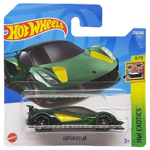 Hot Wheels - Lotus Evija - HW Exotics 8/10 - HCT07 - Short Card - Supersportwagen - dunkelgrün - Mattel 2022 von Hot Wheels