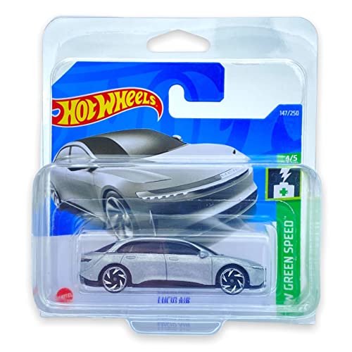 Hot Wheels Lucid Air (Silber) 4/5 HW Green Speed 2022 - 147/250 (kurze Karte) *** Lieferung in einer Klasse Autohalterung *** HCT24 von Hot Wheels