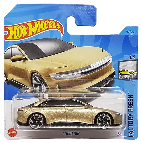 Hot Wheels - Lucid Air - Factory Fresh 1/5 - HKJ29 - Short Card - Gold metallic - Mattel 2023 von Hot Wheels