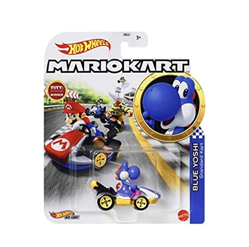 Hot Wheels Mario Kart Blue Yoshi Standard Kart von Hot Wheels