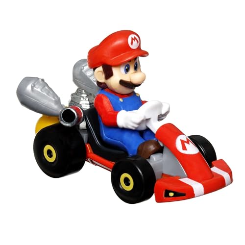 Hot Wheels GBG26 - Mario Kart Replica 1:64 Die-Cast Spielzeugauto Mario, Spielzeug ab 3 Jahren, Mehrfarbig von Hot Wheels