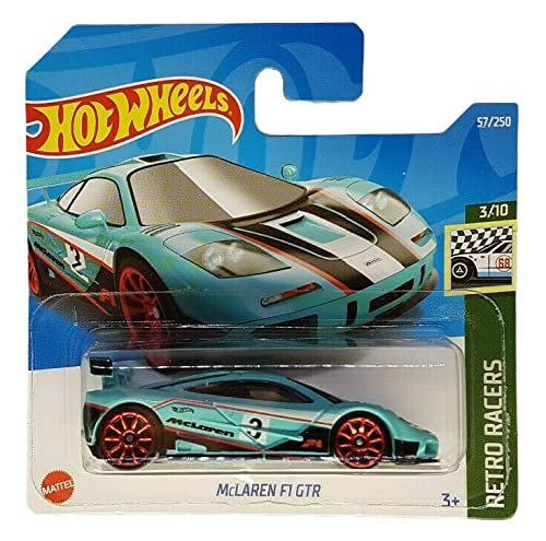 Hot Wheels - McLaren F1 GTR - Retro Racers 3/10 - HCW37 - Short Card - Mattel 2022 von Hot Wheels