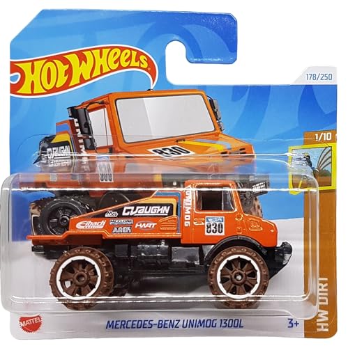 Hot Wheels - Mercedes-Benz Unimog 1300L - HW Dirt 1/10 - HTF05 - Short Card - Eibach - orange - Mattel 2024 – 1:64 von Hot Wheels