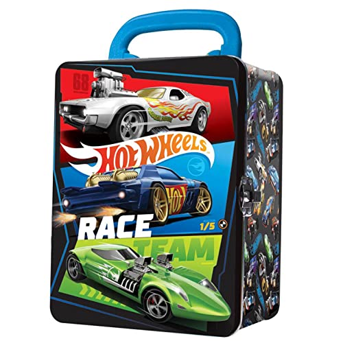 Hot Wheels Metall-Auto-Tragetasche im Maßstab 1:64, I 18 Fahrzeuge Aufbewahrung & Organizer I Geschenk für Sammler & Kinder ab 3 Jahren I Black Design I (Autos Nicht im Lieferumfang enthalten) von Hot Wheels