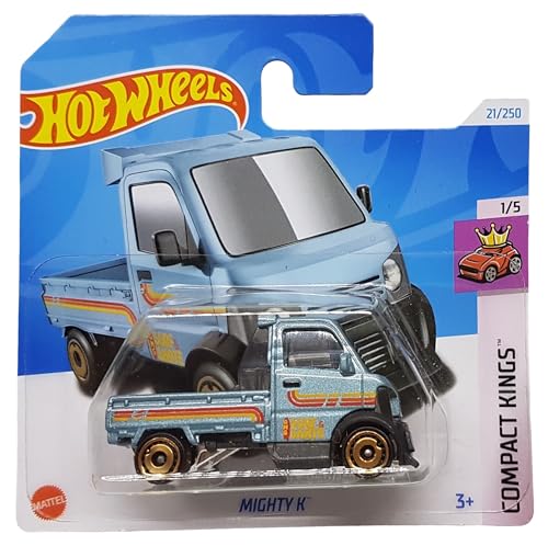 Hot Wheels - Mighty K - Compact Kings 1/5 - HTC17 - Short Card - Surf & Skate - hellblau metallic - Mattel 2024 von Hot Wheels