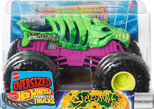 Hot Wheels Monster Trucks, übergroßer Monstertruck, Maßstab 1:24, Druckguss-Spielzeug-Truck mit riesigen Rädern und coolen Designs Hot Wheels Monster Trucks, übergroßer Monstertruck, Maßstab 1:24, Druckguss-Spielzeug-Truck mit riesigen Rädern und coolen Designs von Hot Wheels