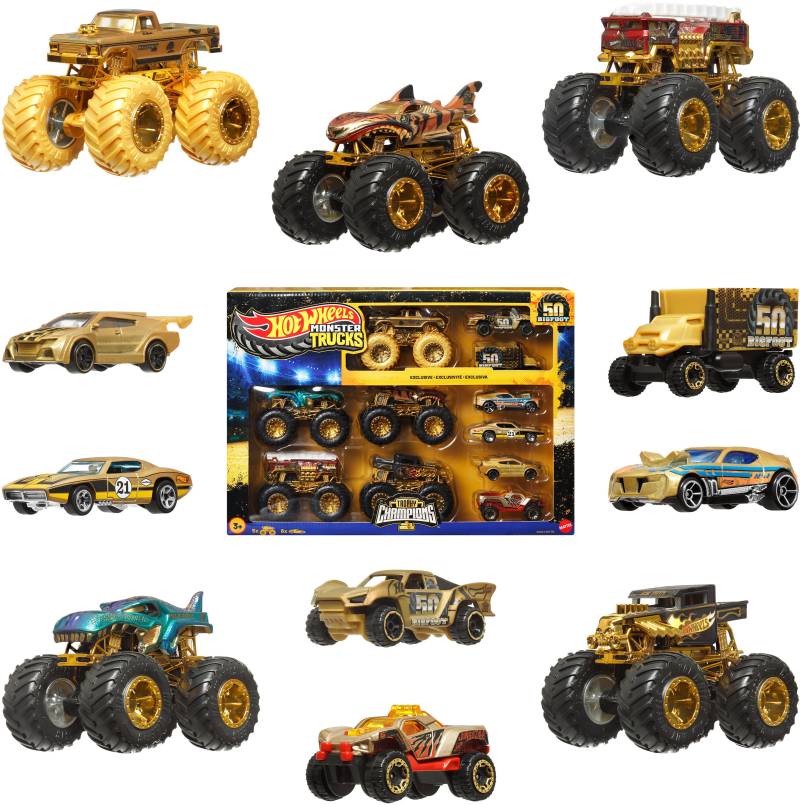 Hot Wheels Monster Trucks Bigfoot Trophy Champions Multipack von Hot Wheels