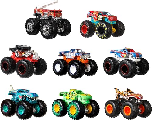 Hot Wheels Monster Trucks Live 8-Pack, Multipack of 1:64 Scale Toy Monster Trucks, Characters from The Live Show, Smashing & Crashing Trucks, Gift for Kids 3 Years Old & Up von Hot Wheels