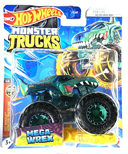 Hot Wheels Monster Trucks Mega WREX Grün 5/8 Monster Trucks Live Koffer 2023 E / 5 Mint / NrMint Versand verpackt in Box mit Füllung von Hot Wheels