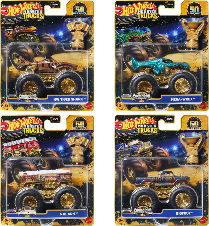 Hot Wheels Monstertrucks Bigfoot Trophy Champions Auto Gemischte Auswahl von Hot Wheels