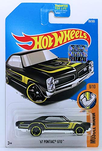 Hot Wheels Muscle Mania 8/10 Black/Yellow '67 Pontiac GTO 69/365 von Hot Wheels